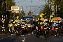 Motor police in Amsterdam