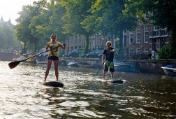 Canal cruising in Amsterdam